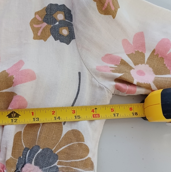 Boden 100% Linen Floral Print Sz 6R Midi Dress - Picture 7 of 11